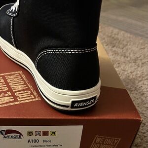 Avenger Men's Black and White High-Top Sneakers